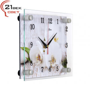 2026-113 Часы настенные "Спа. Белые орхидеи"