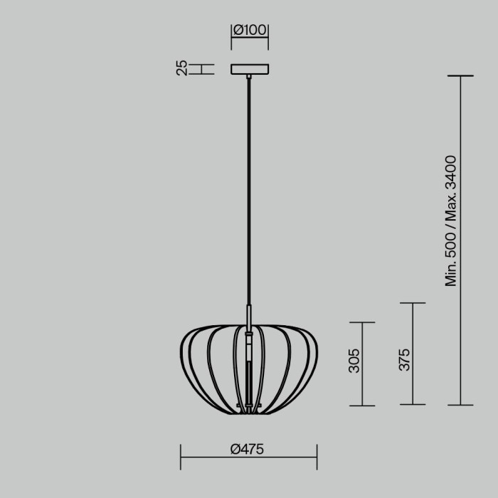 Подвесной светильник Maytoni MOD398PL-01BR