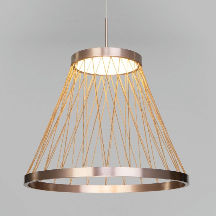 Подвесной светодиодный светильник Eurosvet Cesta 40016/1 LED коричневый