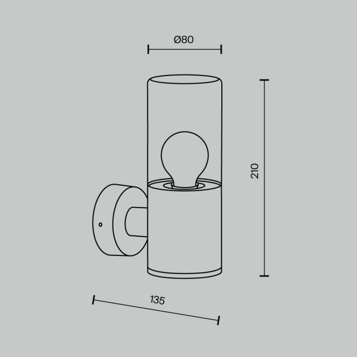 Уличный настенный светильник Maytoni Amas O432WL-01GF