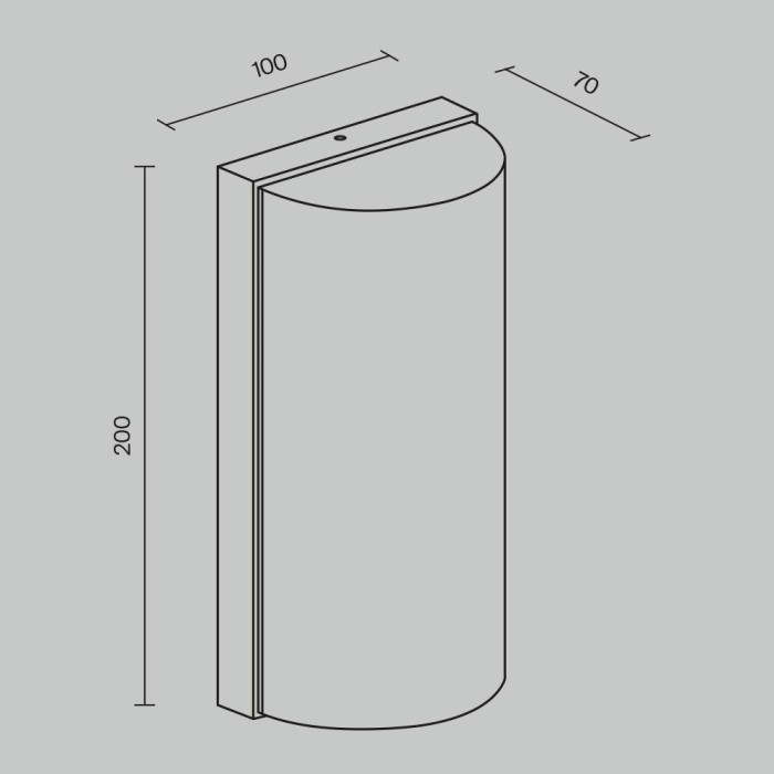Уличный настенный светодиодный светильник Maytoni Badd O454WL-L10GF3K1