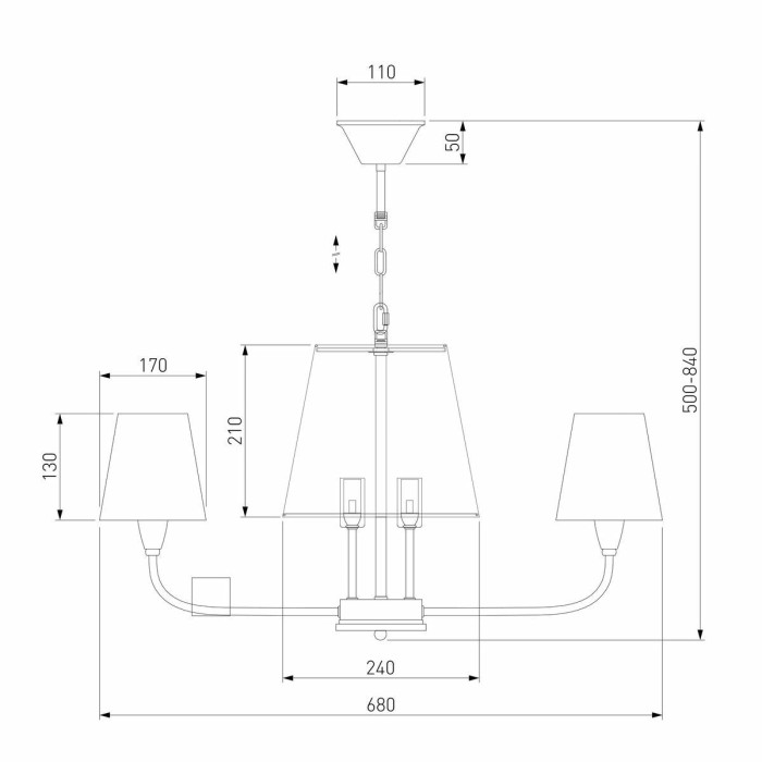 Подвесная люстра Eurosvet Milos 60153/6 никель