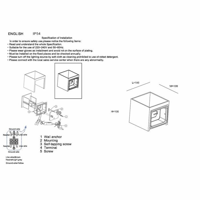 Настенный светодиодный светильник Crystal Lux CLT 520W BL