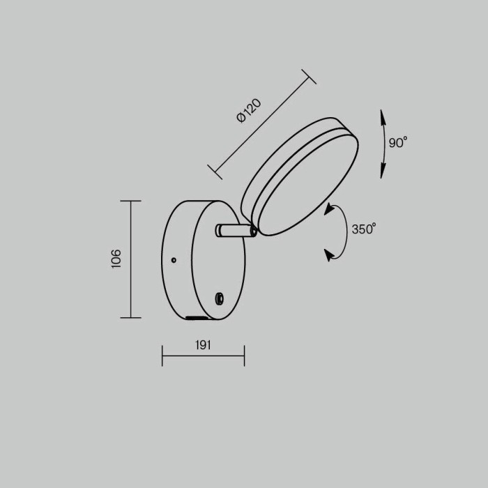 Настенный светильник Maytoni Fad MOD070WL-L8B3K