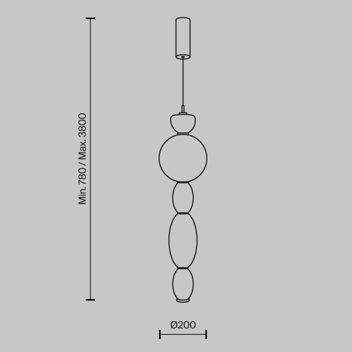 Подвесной светодиодный светильник Maytoni Adore MOD297PL-L17BS3K