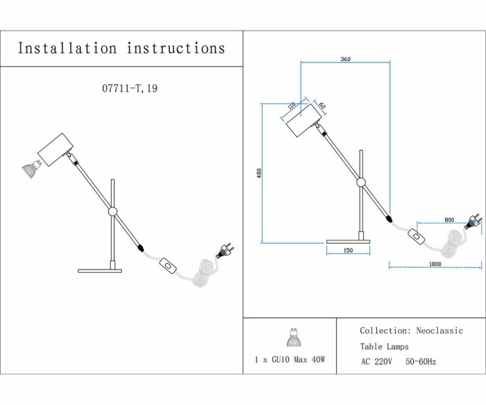 Настольная лампа Kink Light Монто 07711-T,19(20)