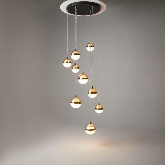 Подвесная светодиодная люстра Maytoni Area MOD295PL-L120BBS3K