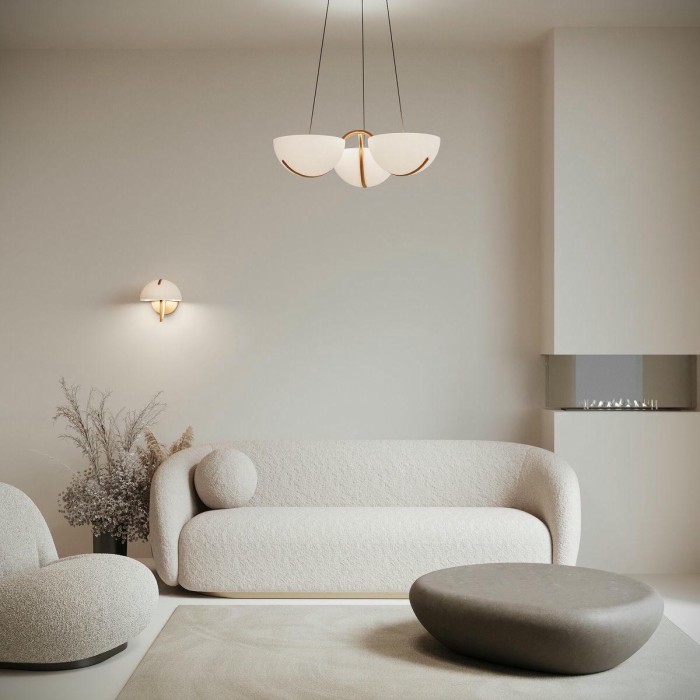 Подвесная светодиодная люстра Eurosvet Emisfero 50083/3 LED золото