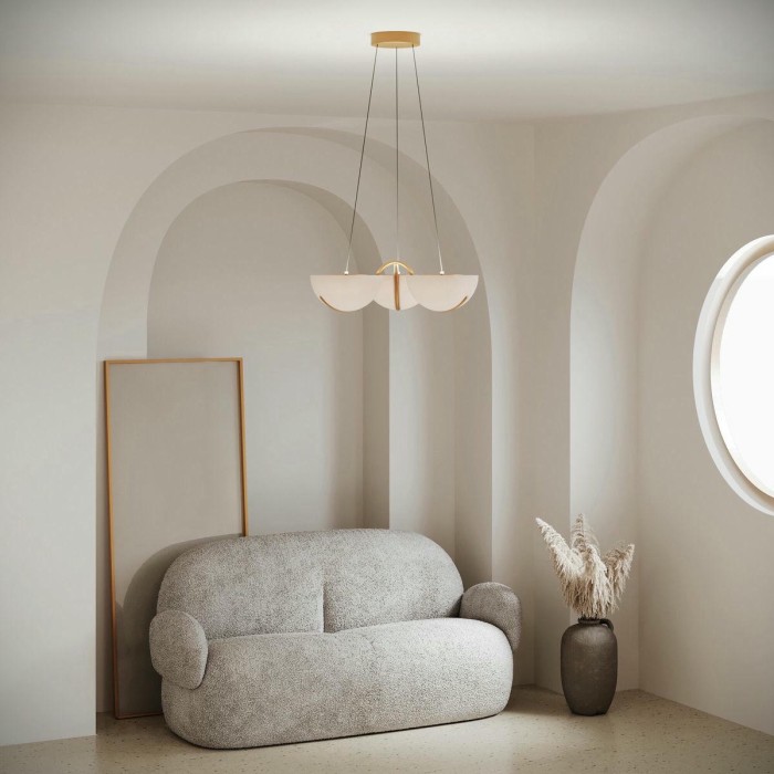 Подвесная светодиодная люстра Eurosvet Emisfero 50083/3 LED золото