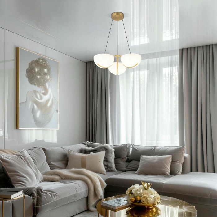 Подвесная светодиодная люстра Eurosvet Emisfero 50083/3 LED золото