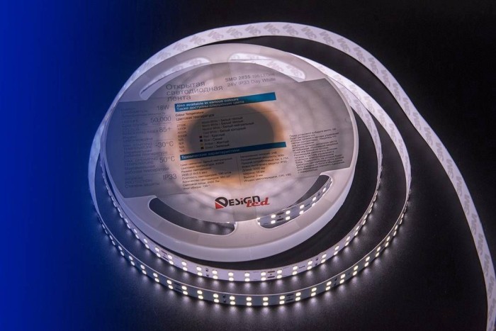 Светодиодная влагозащищенная лента DesignLed 28,8W/m 120LED/m 5050SMD нейтральный белый 5M 001133