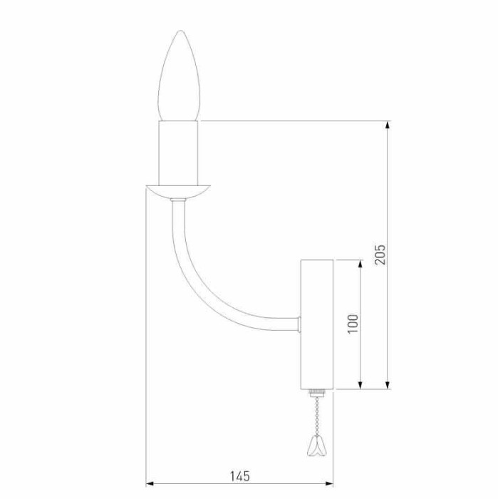 Бра Eurosvet Santi 60139/1 хром