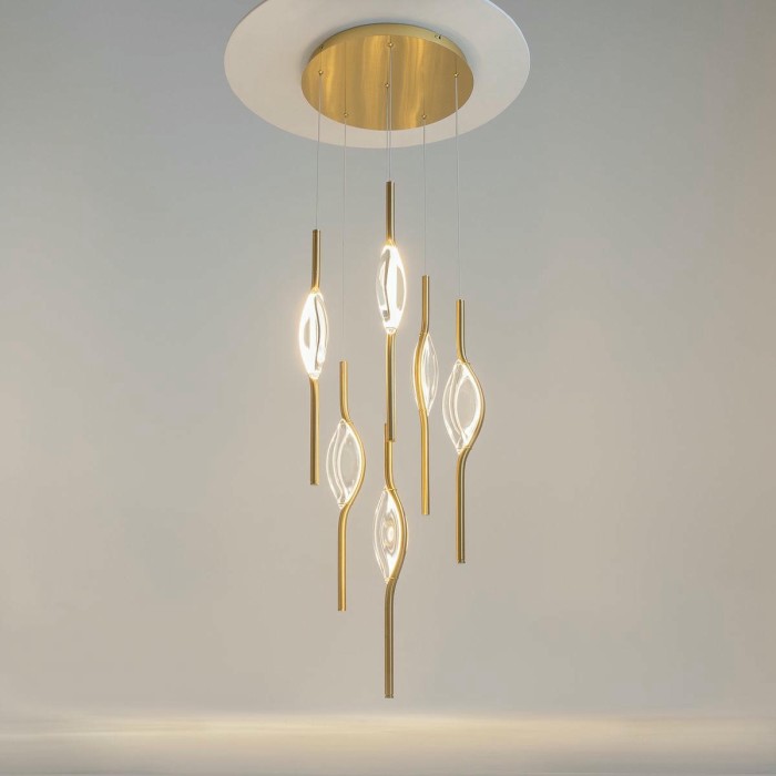 Подвесная светодиодная люстра Maytoni Foresight MOD347PL-L48BS3K