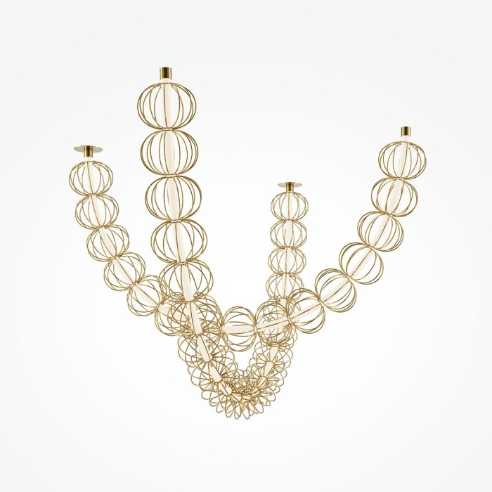 Подвесной светодиодный светильник Maytoni Golden Cage MOD216PL-L42G3K