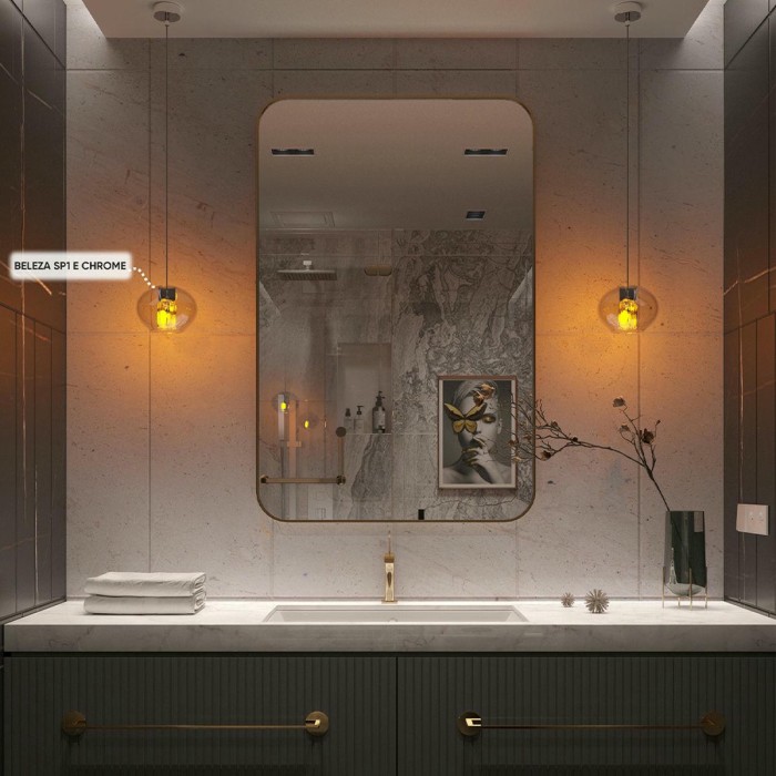 Подвесной светильник Crystal Lux Beleza SP1 E Chrome