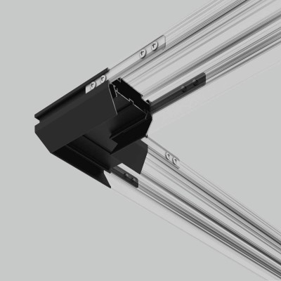 Коннектор угловой для монтажа в натяжной потолок однофазного шинопровода черный Elektrostandard a070480