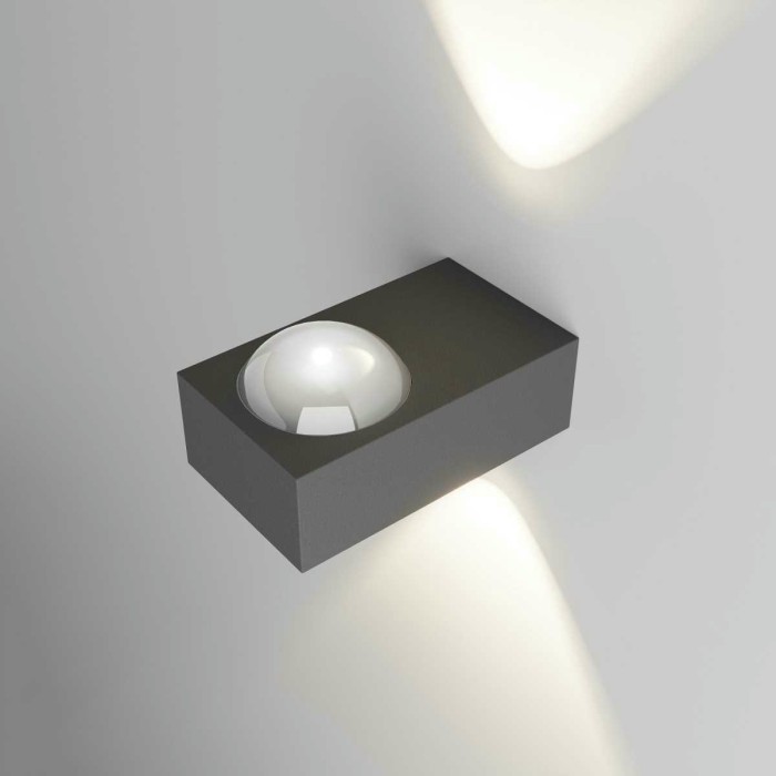 Уличный настенный светильник со светодиодами Elektrostandard Lenses a070452