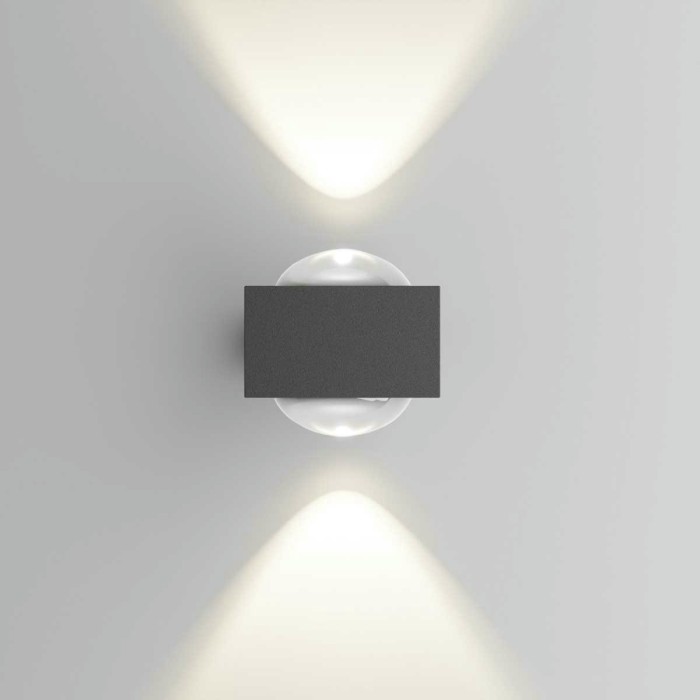 Уличный настенный светильник со светодиодами Elektrostandard Lenses a070452