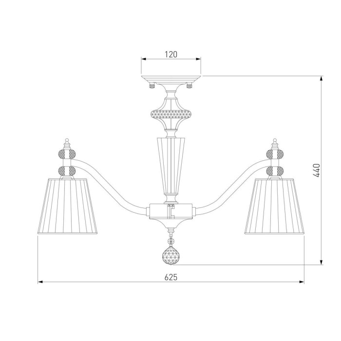 Потолочная люстра Eurosvet Diva 60122/5 хром
