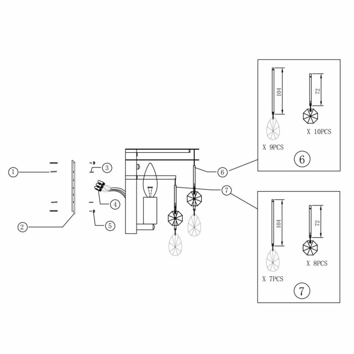 Настенный светильник Maytoni Linn MOD091WL-01CH