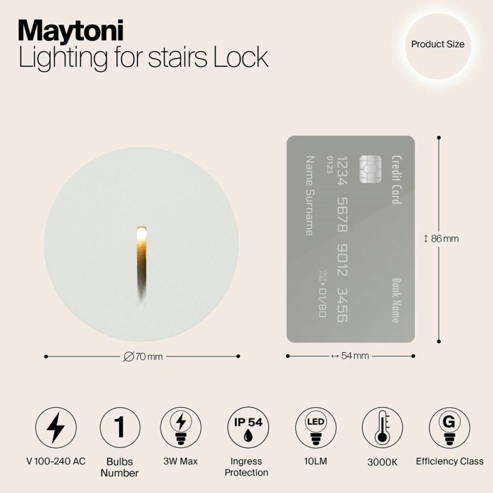 Подсветка для лестниц Maytoni Bil O014SL-L3W3K
