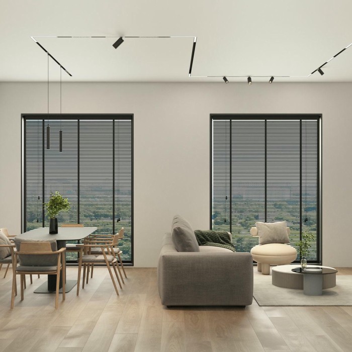 Трековый светодиодный светильник Denkirs Simple Linear DK8114-BK