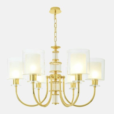 Подвесная люстра Crystal Lux ELENA SP6 GOLD