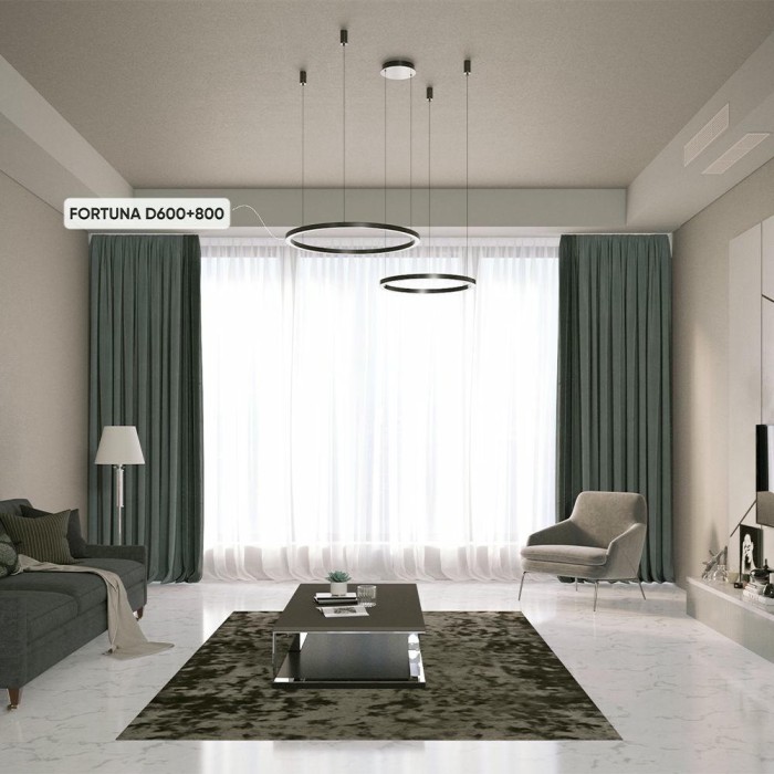 Подвесной светодиодный светильник Crystal Lux Fortuna SP123W Led Black