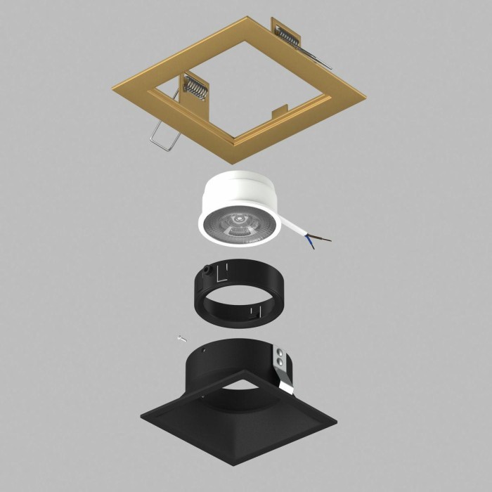 Комплект со светильником Lightstar Domino Quadro (214513+214507+214007) D51307BMOD