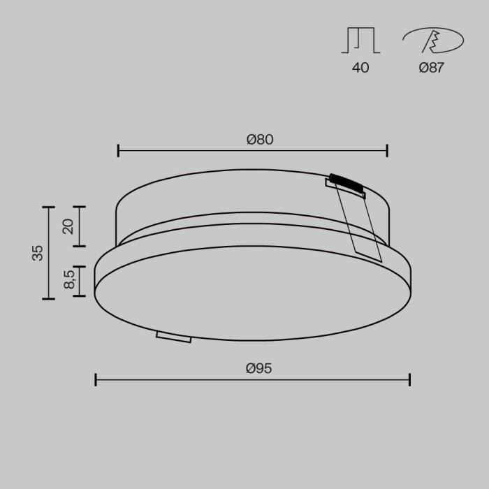 Встраиваемый светильник Maytoni Technical Pauline DL067-GX53-W