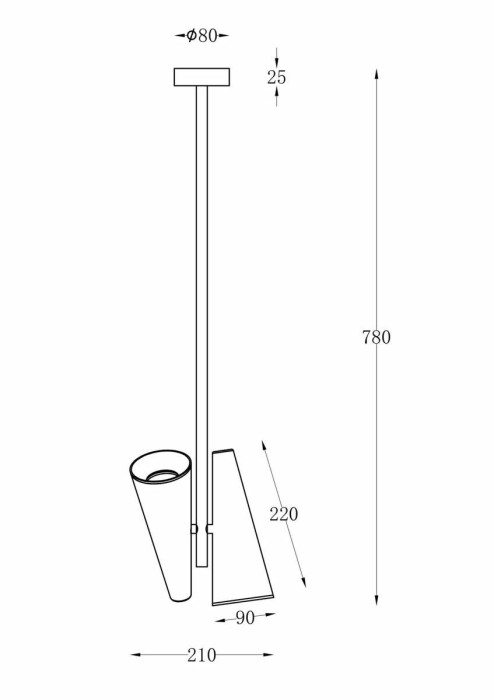 Подвесная люстра Maytoni Giro MOD095PL-02BS