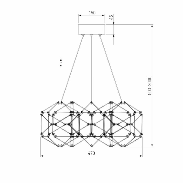 Подвесной светодиодный светильник Eurosvet Uma 90369/5 черный жемчуг