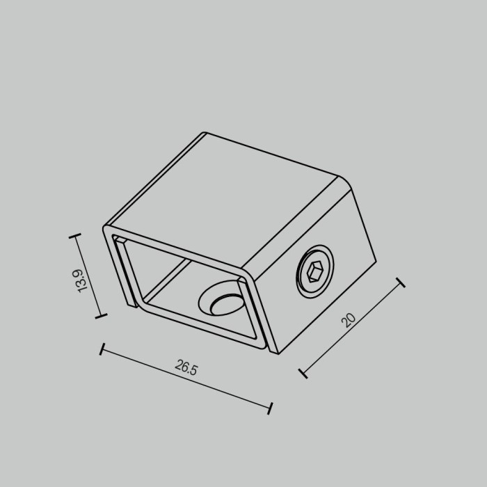 Фиксатор шинопровода Maytoni Technical TRA160H-B