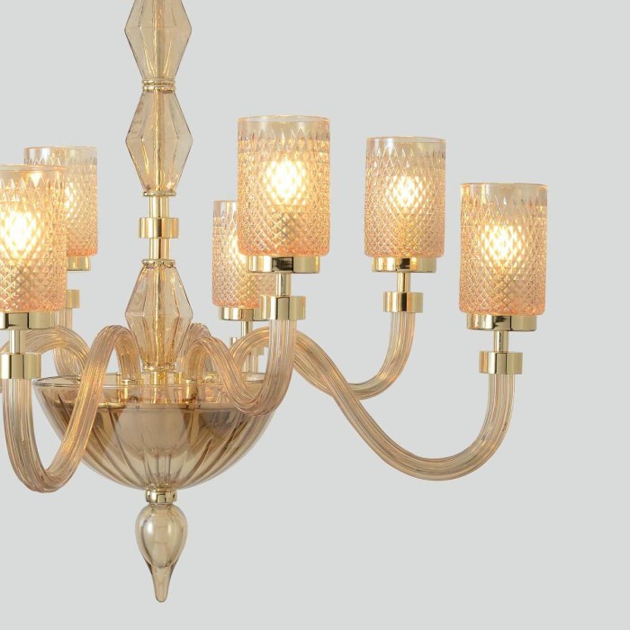 Подвесная люстра Crystal Lux SILVESTRO SP8 AMBER