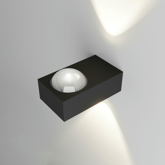 Уличный настенный светильник со светодиодами Elektrostandard Lenses a070458