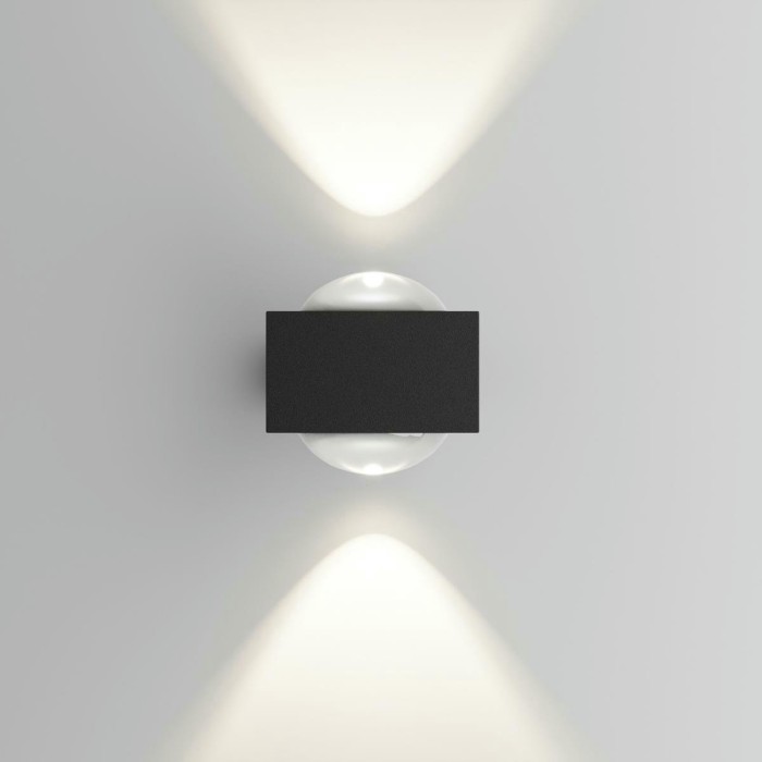 Уличный настенный светильник со светодиодами Elektrostandard Lenses a070458