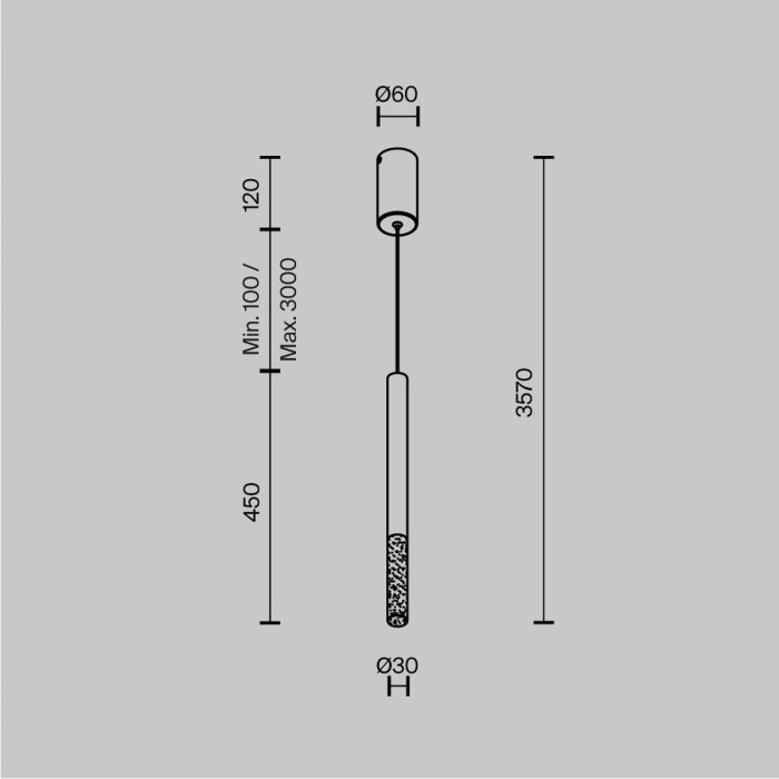 Подвесной светодиодный светильник Maytoni Pro Shade MOD157PL-L6WK
