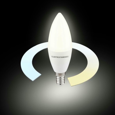 Умная лампа Свеча LED C37 Е14 7W 3300К-6500К CCT+DIM (BLE2779) Elektrostandard a071005