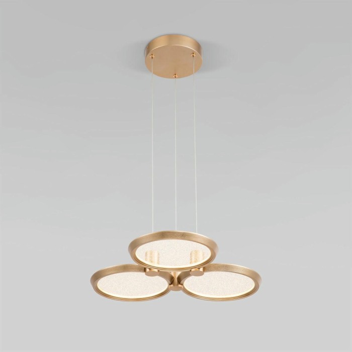 Подвесной светодиодный светильник Eurosvet Crespella 90034/3 золото