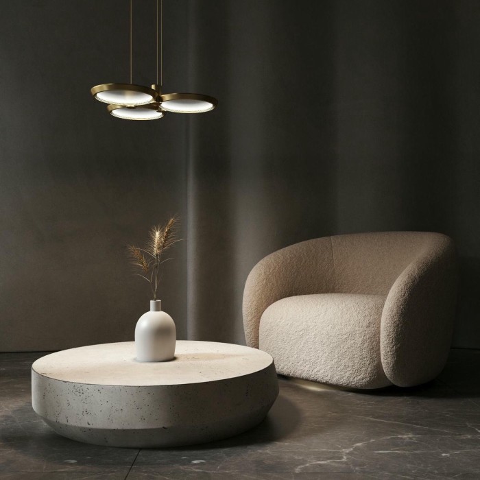 Подвесной светодиодный светильник Eurosvet Crespella 90034/3 золото