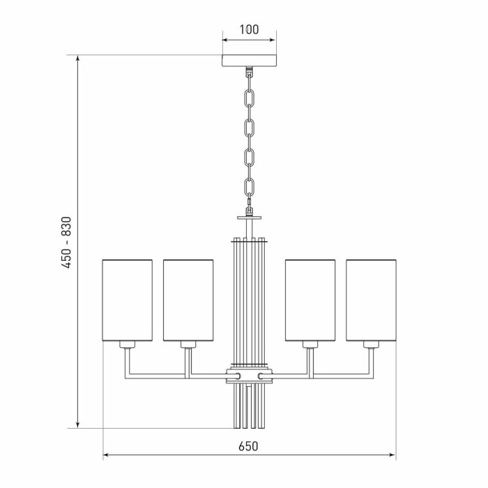 Подвесная люстра Eurosvet Soffio 60134/6 никель