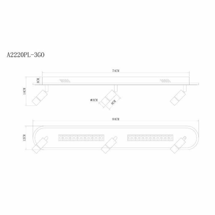 Светодиодный спот Arte Lamp Pisces A2220PL-3GO