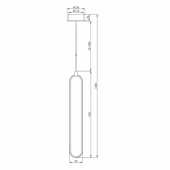 Подвесной светодиодный светильник Maytoni Chain MOD017PL-L13N
