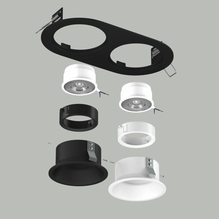 Комплект со светильником Lightstar Domino Round (214657+214606+214607+214006+214007) D6570607WBMOD