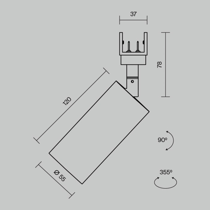 Уличный трековый светильник Maytoni Outdoor O-TR01-1-S-16WB3K