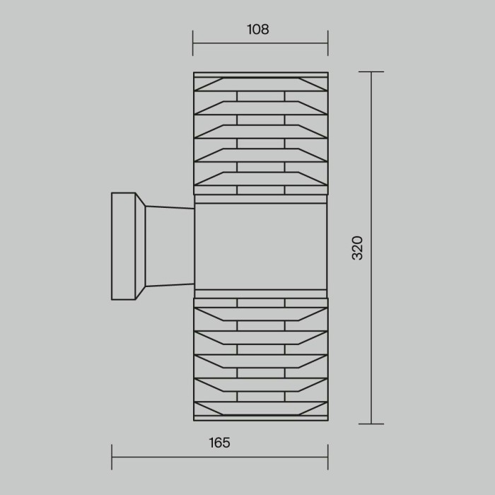 Уличный настенный светильник Maytoni Bronx O576WL-02B