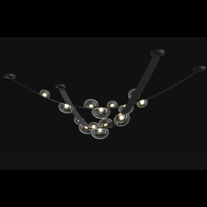 Подвесной светодиодный светильник Crystal Lux Bosque SP7 L3000 Black/Transparent