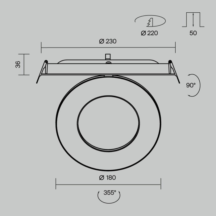 Встраиваемый светильник Maytoni Technical DL102-12W4K-B