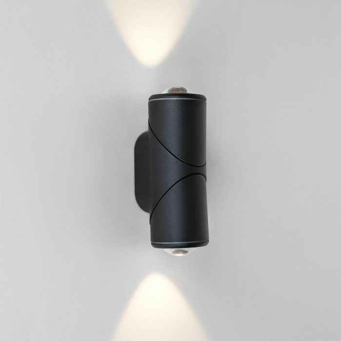 Уличный настенный светодиодный светильник Elektrostandard Gira 35127/D черный a056335