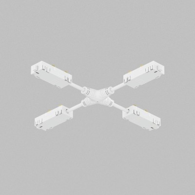 Коннектор X-образный гибкий Denkirs Smart Hide TR2116-WH